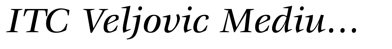 ITC Veljovic Medium Italic